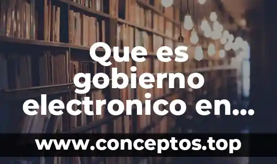 Que es gobierno electronico en mexico