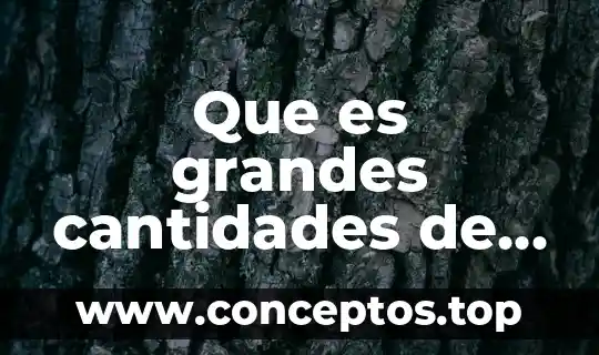 Que es grandes cantidades de información