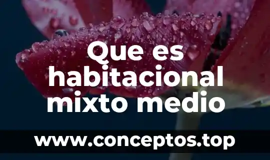 Que es habitacional mixto medio