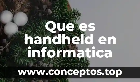 Que es handheld en informatica
