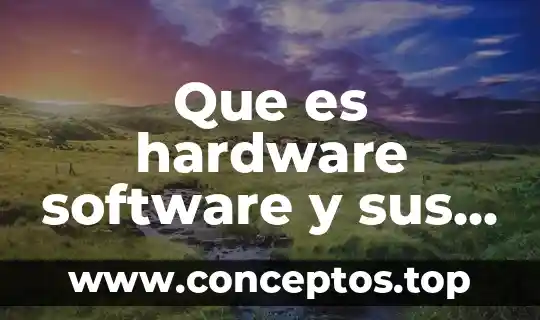 Que es hardware software y sus funciones