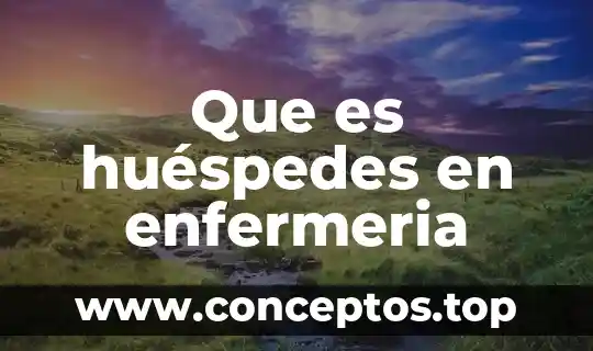 Que es huéspedes en enfermeria