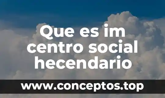 Que es neurociencia social 3 Que es im centro social hecendario