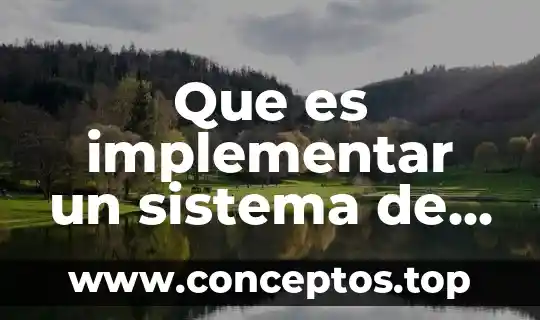 Que es implementar un sistema de gestion de calidad