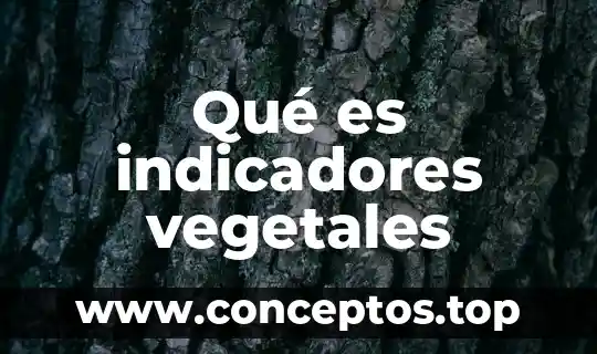 Qué es indicadores vegetales