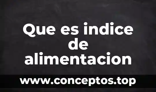 Que es indice de alimentacion