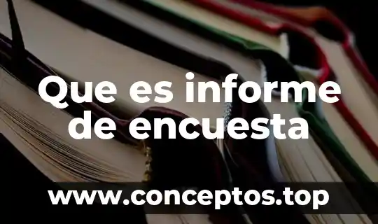 Que es informe de encuesta
