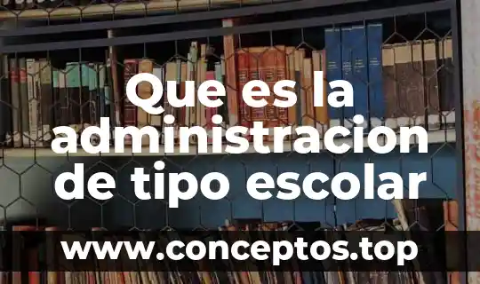 Que es la administracion de tipo escolar