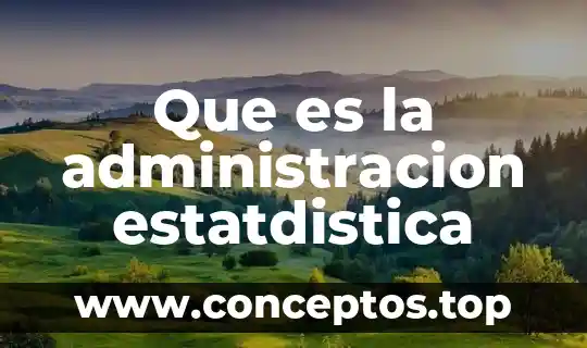 Que es administracion desconcentrados 8 Que es la administracion estatdistica