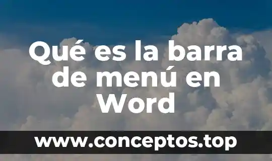 Nombre de el signo musical que es una barra vacia 3 Qué es la barra de menú en Word