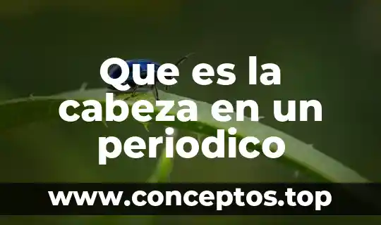 Que es la cabeza en un periodico