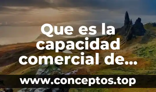 Que es la capacidad comercial de una empresa