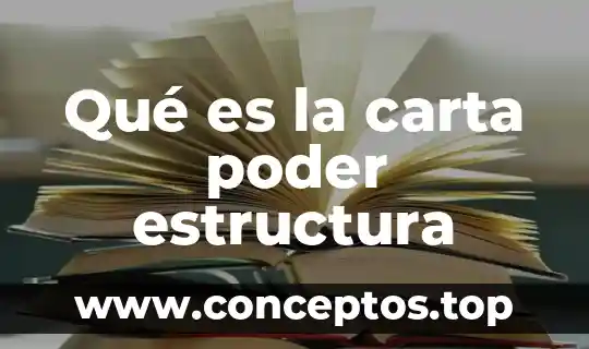 Qué es la carta poder estructura