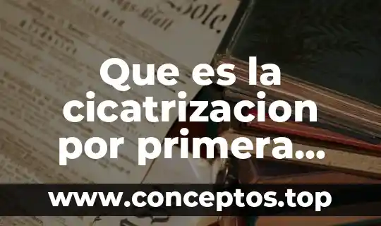 Que es la cicatrizacion por primera intencion articulo