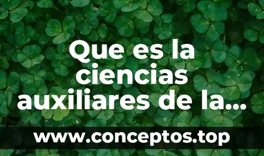 Qué es ciencias auxiliares de la etimología 5 Que es la ciencias auxiliares de la quimica