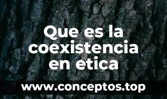 Que es la coexistencia en etica