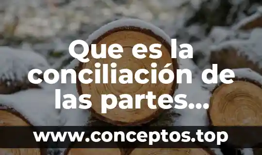 Que es la conciliación de las partes derecho procesal