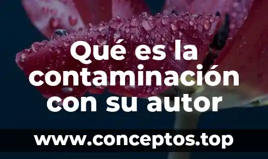 Qué es la contaminación con su autor