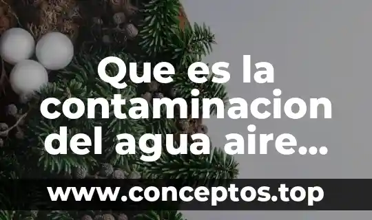 Que es la contaminacion del agua aire suelo y sonica