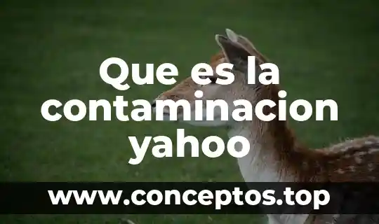 Que es la contaminacion yahoo