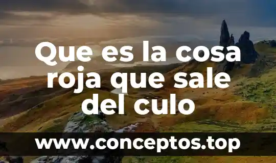 Que es la cosa roja que sale del culo