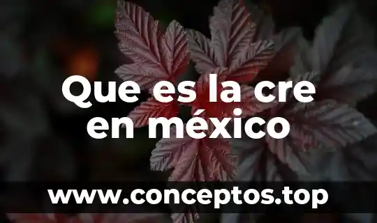 Que es la cre en méxico