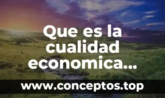 Que es la cualidad economica nif2018