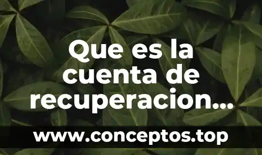 Que es la cuenta de recuperacion de hotmail
