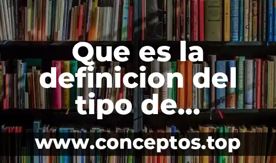 Que es la definicion del tipo de negocio