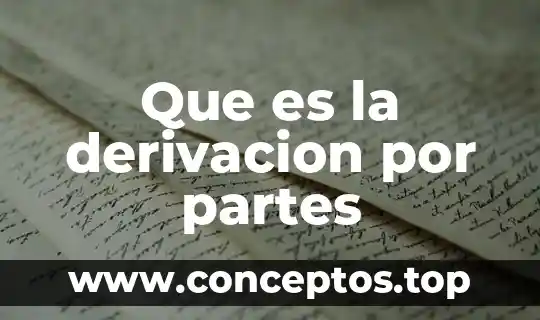 Que es la derivacion por partes