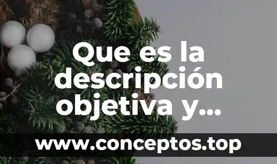 Que es la descripción objetiva y subjetiva para niños