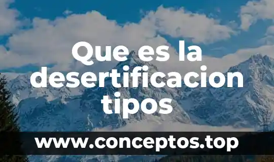 Que es la desertificacion tipos
