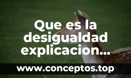 Que es la desigualdad explicacion para niños