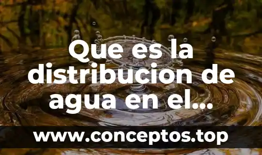 Que es la caja del agua 6 Que es la distribucion de agua en el cuerpo