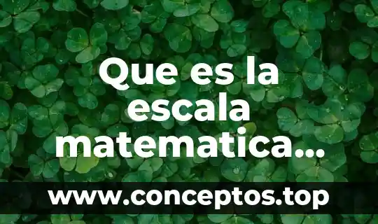Que es la escala matematica formula