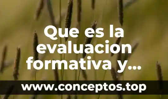 Que es la evaluacion formativa y para que sirve
