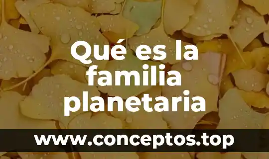 Que es ser pilo 4 Qué es la familia planetaria