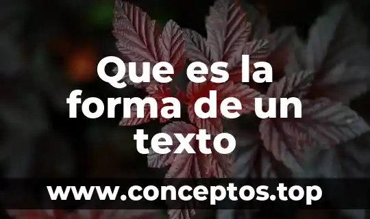 Que es forma figura y espacio 5 Que es la forma de un texto