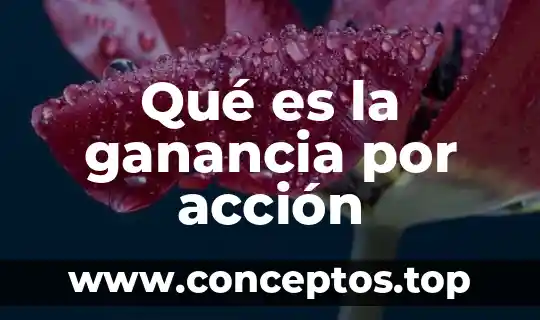 Qué es la ganancia por acción