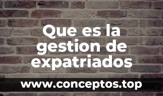 Que es la gestion de expatriados
