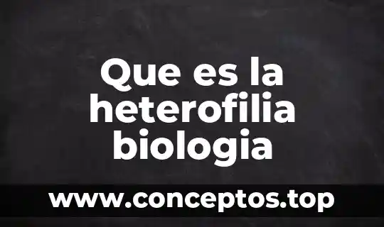 Que es compuesto en biologia 8 Que es la heterofilia biologia