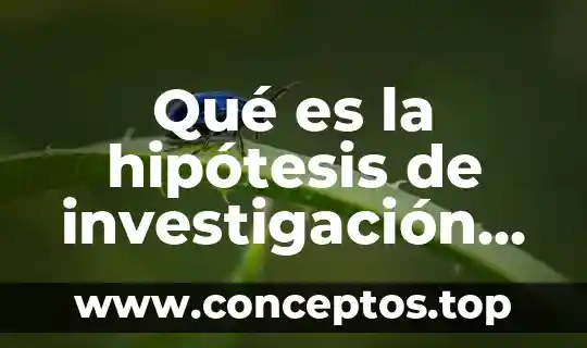 Qué es la hipótesis de investigación en una tesis