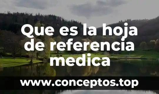 Que es la hoja de referencia medica