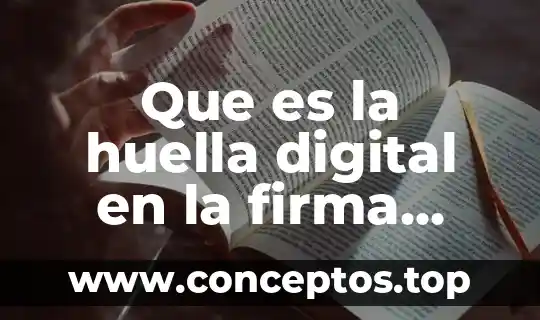 Que es un diseño de una precentacion electronica 8 Que es la huella digital en la firma electronica