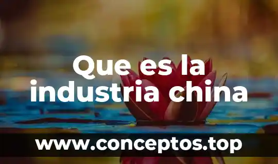 Que es la industria china