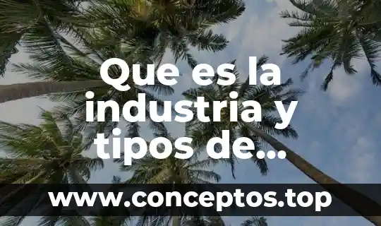 Que es la industria y tipos de industria
