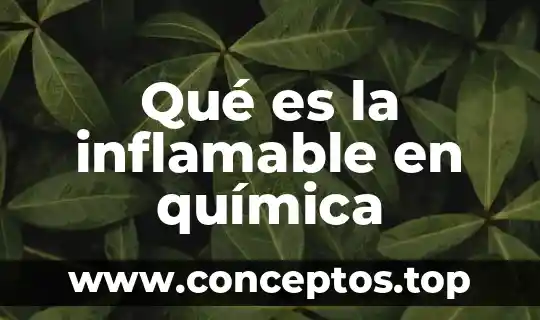 Qué es la inflamable en química