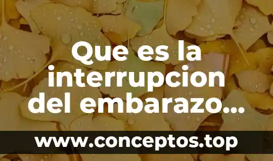 Que es la interrupcion del embarazo codigo penal