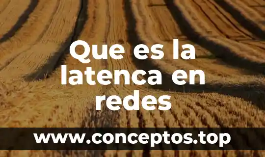 Que es la latenca en redes