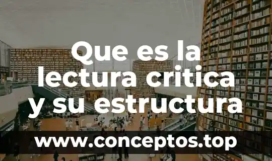 Que es la lectura critica y su estructura